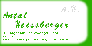 antal weissberger business card